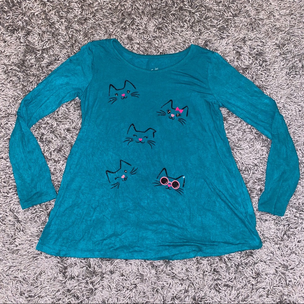 Justice Cat Long Sleeve Top